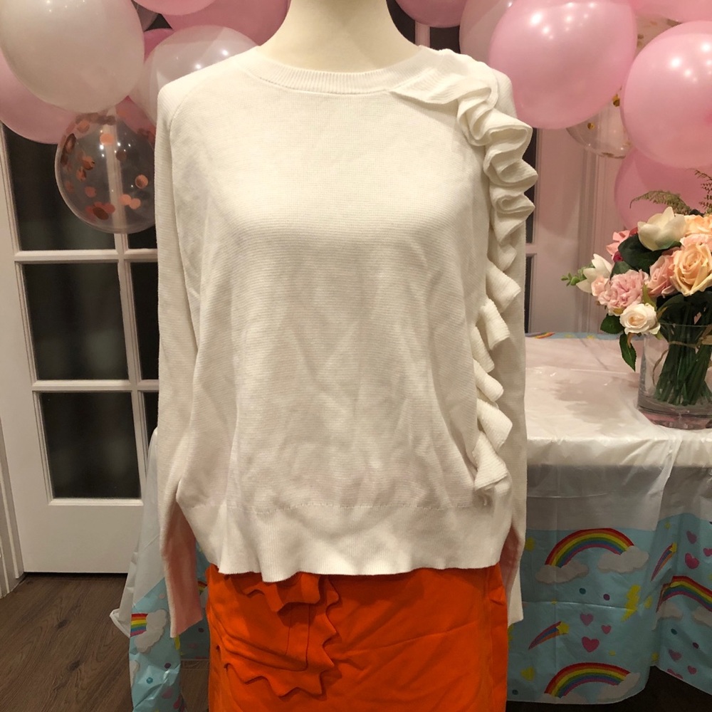 Women White Sweater Size XXL